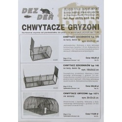 REKLAMA CHWYTACZY GRYZONI firmy DEZ-DER Z 1997 ROKU   