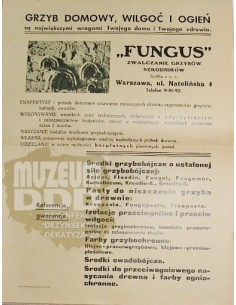 OFERTA HANDLOWA FIRMY "FUNGUS" Z 1936 ROKU
