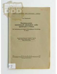 ROZMIESZCZENIE WAŻNIEJSZYCH SZKODNIKÓW ROŚLIN UPRAWNYCH W POLSCE 1937
